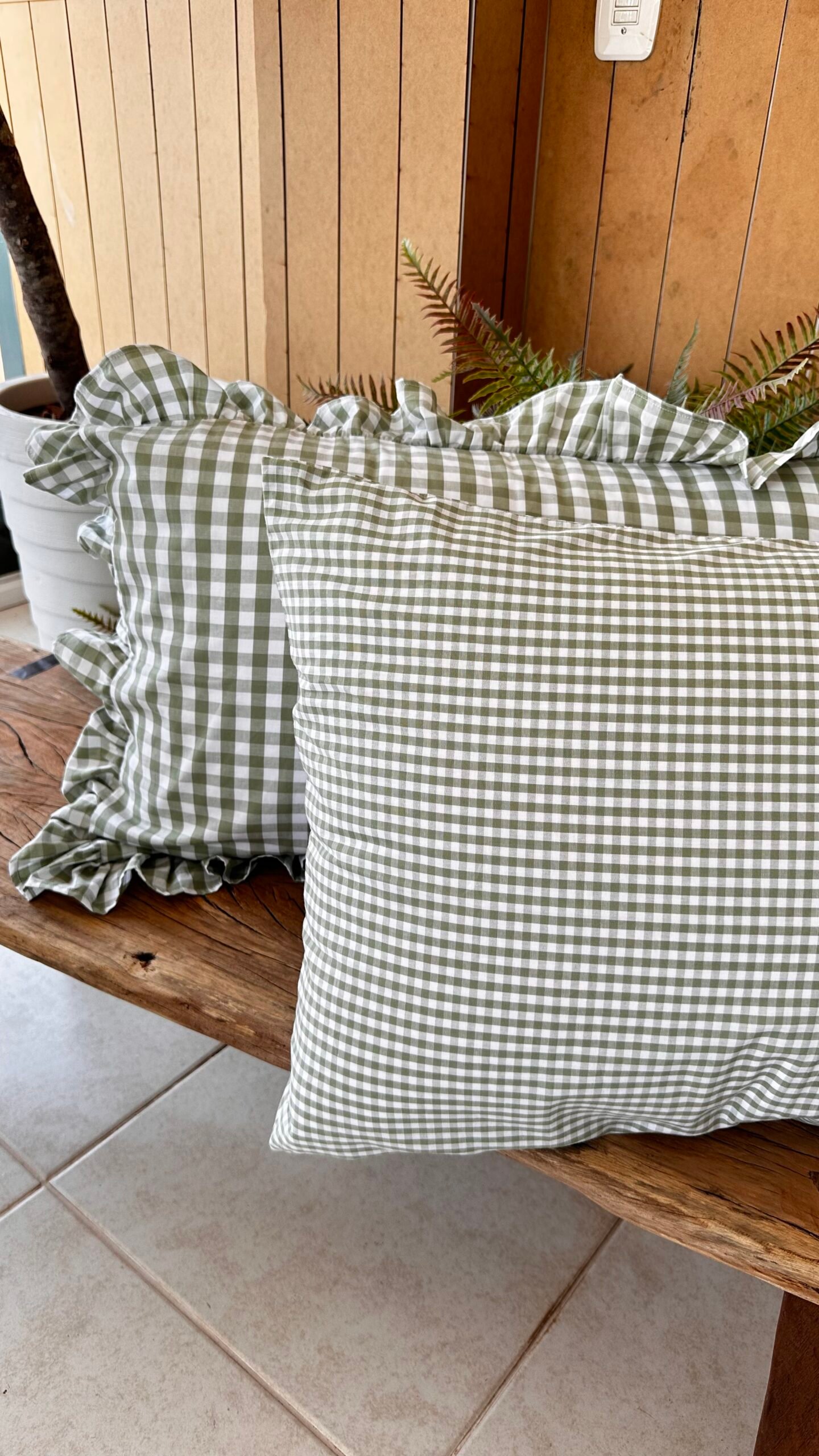 Fronhas Xadrez Verde