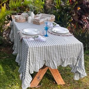 Toalha de Mesa Xadrez Verde