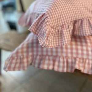 Fronhas Xadrez Rosa Chá